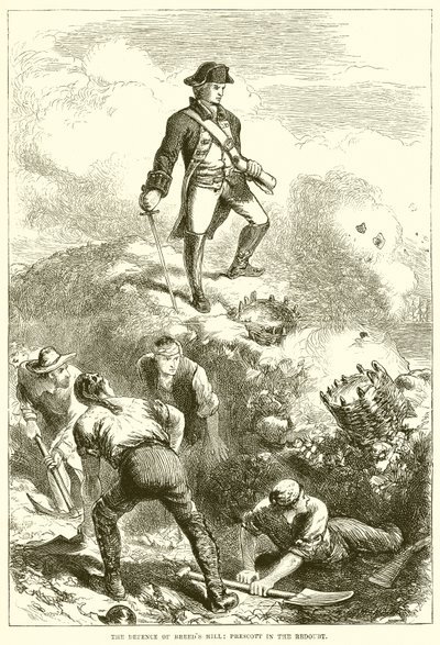 Die Verteidigung von Breeds Hill: Prescott im Redoubt von English School