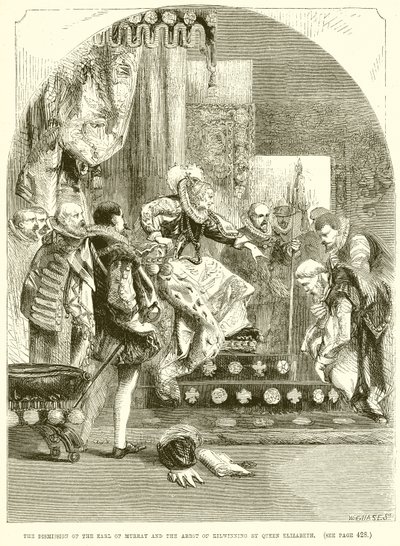 Entlassung des Earl of Murray und des Abtes von Kilwinning durch Königin Elisabeth von English School