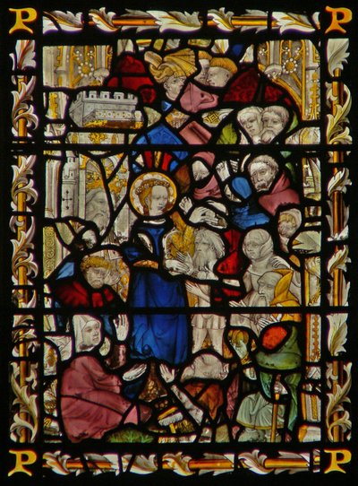 Das Ostfenster, das die heilige Elisabeth von Ungarn darstellt von English School