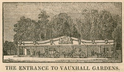 Der Eingang zu den Vauxhall Gardens, London von English School