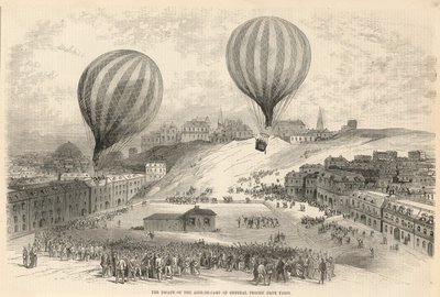 Die Flucht des Adjutanten von General Trochu aus Paris von English School
