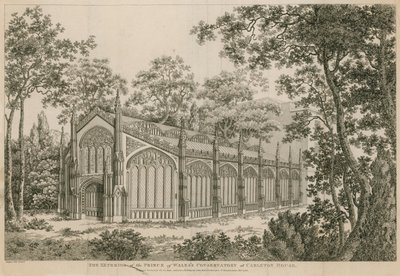 Das Äußere des Wintergartens des Prinzen von Wales im Carlton House von English School