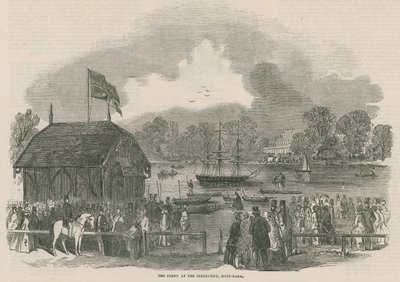 Die Fähre an der Serpentine, Hyde Park, London von English School