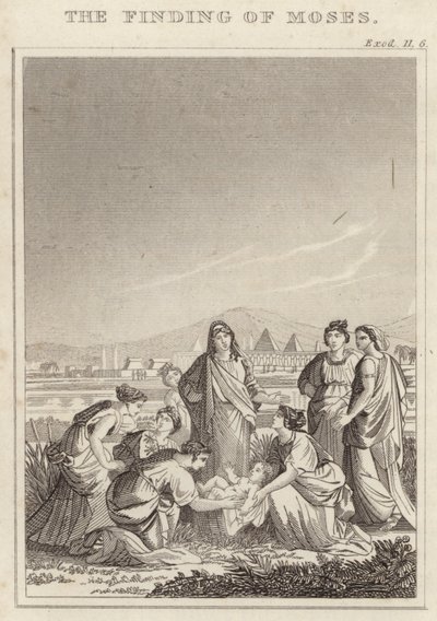 Die Auffindung des Mose von English School