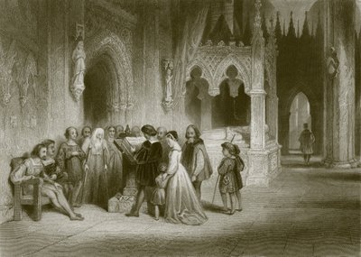 Die erste Lesung der englischen Bibel von English School