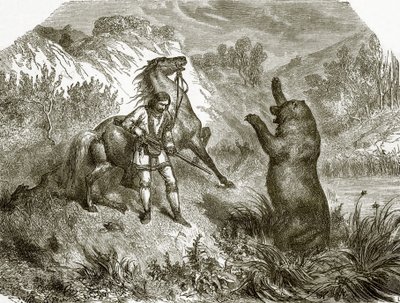 Der erste Schuss auf einen Grizzlybären von English School