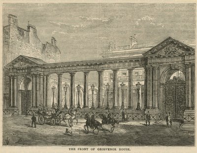 Die Vorderseite von Grosvenor House, London von English School
