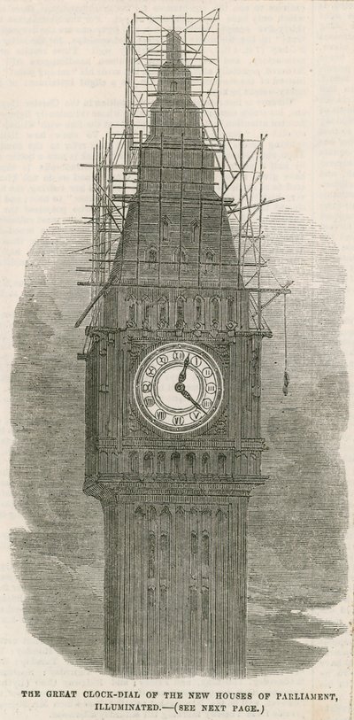 Der große Clock Tower des neuen Parlamentshauses von English School