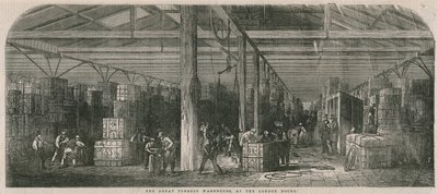 Das große Tabaklager an den Londoner Docks von English School
