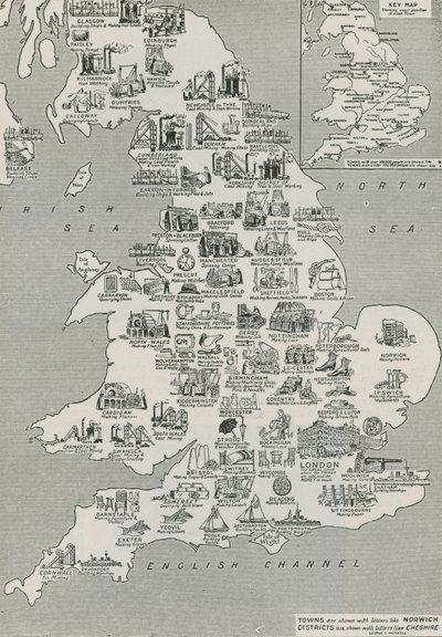 Die Gruppierung der britischen Industrien von English School