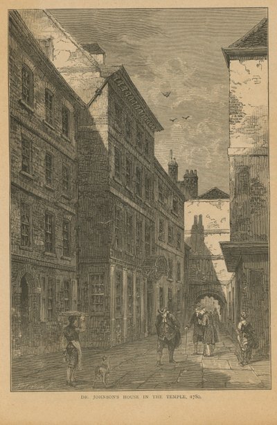 Das Haus von Dr. Johnson in der Inner Temple Lane von English School
