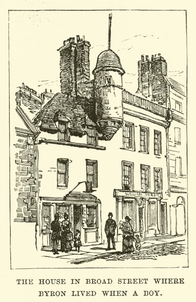 Das Haus in der Broad Street, in dem Byron als Junge lebte von English School