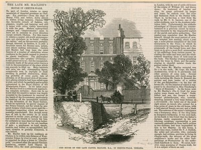 Das Haus von Daniel Maclise in Cheyne Walk von English School