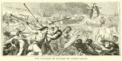 Die Invasion Britanniens durch Julius Caesar von English School