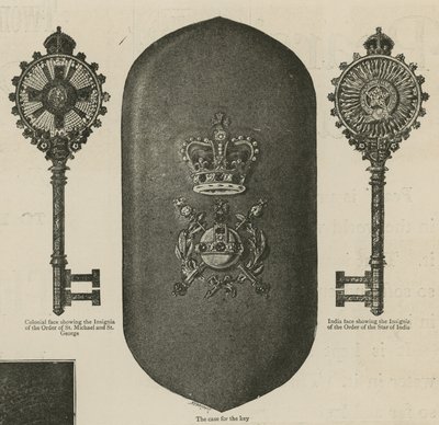 Der Schlüssel, den die Königin bei der Einweihung des Imperial Institute benutzte von English School