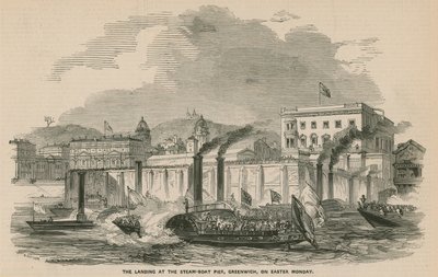 Die Landung am Dampfschiffpier, Greenwich, am Ostermontag von English School