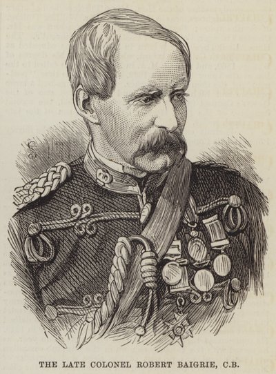 Der verstorbene Oberst Robert Baigrie, CB (Stich) von English School