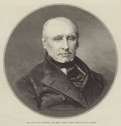 Der verstorbene Graf Brunnow, viele Jahre russischer Botschafter in London (Stich) von English School