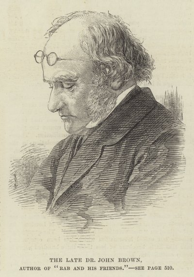 Der verstorbene Dr. John Brown, Autor von "Rab und seine Freunde" (Gravur) von English School