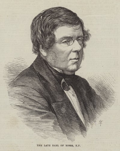 Der verstorbene Earl of Rosse, KP (Stich) von English School