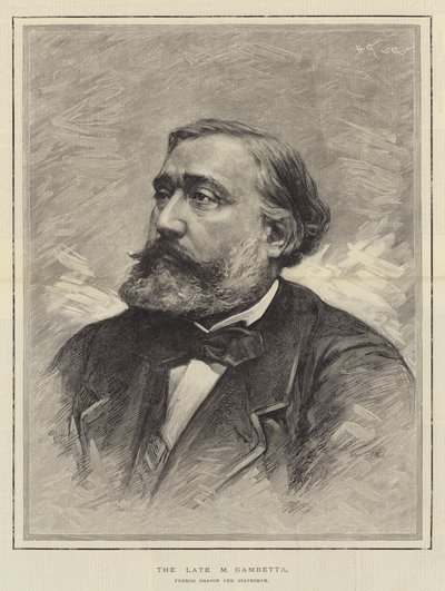 Der verstorbene M. Gambetta, französischer Redner und Staatsmann (Gravur) von English School