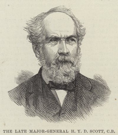 Der verstorbene Generalmajor H Y D Scott, CB (Gravur) von English School