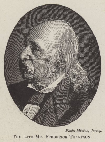 Der verstorbene Mr. Frederick Tennyson (Stich) von English School