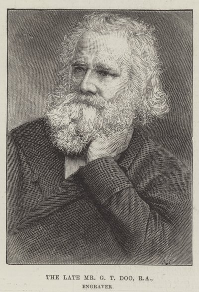 Der verstorbene Mr. G. T. Doo, RA, Graveur von English School