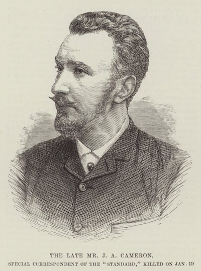 Der verstorbene Mr. J A Cameron, Sonderkorrespondent des "Standard", getötet am 19. Januar von English School