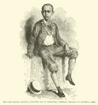 Der verstorbene Prinz Alamayu, jüngster Sohn von Theodor, ehemaliger Kaiser von Abessinien, 1868 von English School