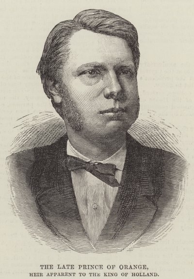 Der verstorbene Prinz von Oranien, Thronfolger des Königs von Holland (Gravur) von English School