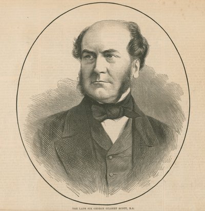 Der verstorbene Sir George Gilbert Scott, RA, Architekt von English School