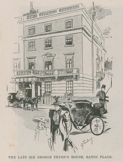Das Haus des verstorbenen Sir George Tryon, Easton Place, London von English School