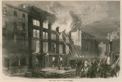 Das letzte Feuer in der Oxford Street, London von English School