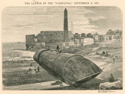 Der Stapellauf der Cleopatra, 8. September 1877 von English School