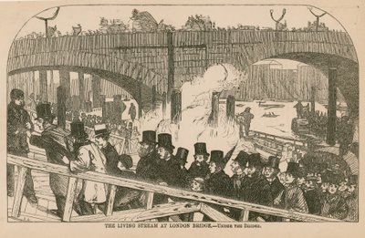 Der lebendige Strom an der London Bridge von English School