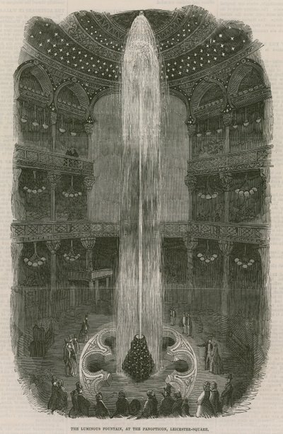 Der leuchtende Brunnen im Panopticon, Leicester Square, London von English School