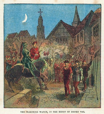 Die marschierende Wache zur Zeit von König Heinrich VIII. von English School