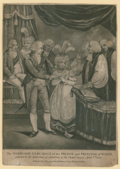 Die Trauungszeremonie des Prinzen und der Prinzessin von Wales von English School