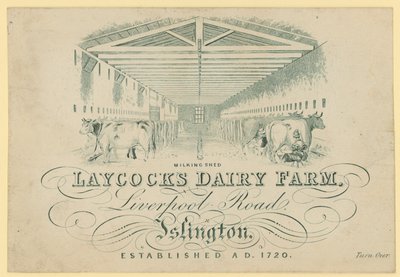 Der Melkschuppen, Laycocks Dairy Farm, Liverpool Road, Islington von English School