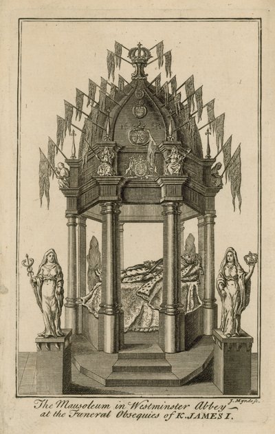 Das Denkmal für König James I von English School