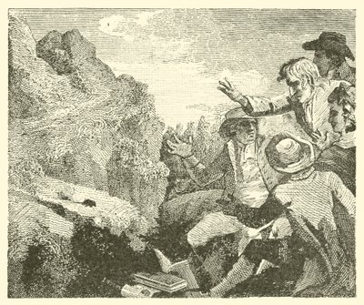 Die Berge in Arbeit (Gravur) von English School