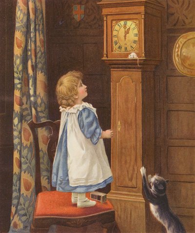 Die Maus lief die Uhr hinauf von English School