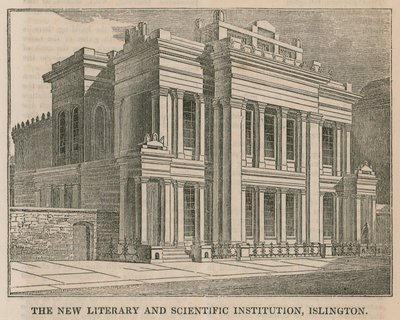 Die neue Literary and Scientific Institution, Islington, London von English School