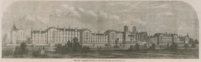 Die neuen Kasernen für die Wachen in Chelsea von English School