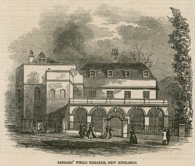 Der neue Eingang zum Sadlers Wells Theater, London von English School