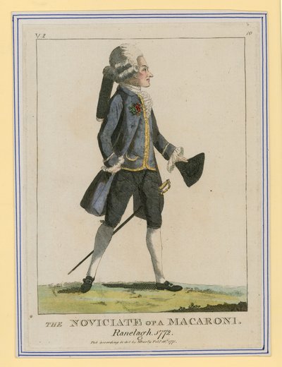 Der Novize eines Macaroni, Ranelagh, 1772 von English School