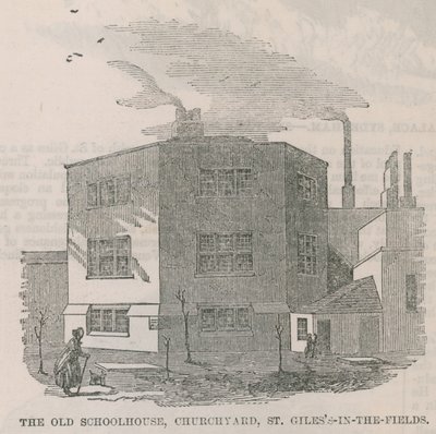Das alte Schulhaus im Kirchhof von St. Giles-in-the-Field von English School