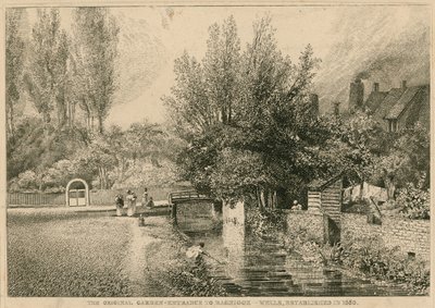 Der ursprüngliche Garteneingang zu Bagnigge Wells, gegründet 1680 von English School