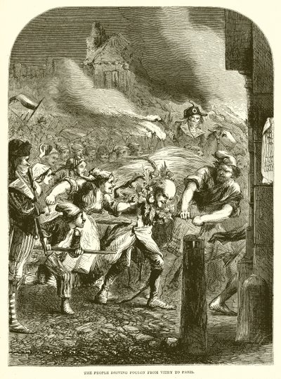 Das Volk treibt Foulon von Vitry nach Paris von English School